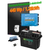 Ostrovná elektráreň 440Wp/1,28kWh/12V Aiko/Pylontech - komplet